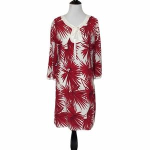 La Reyna Palm Print shirt dress Size Small